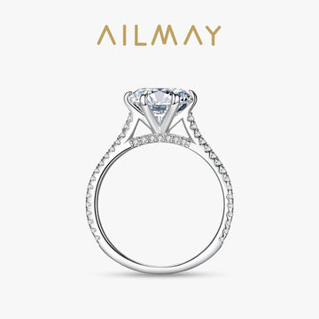 * NEW* Classic Luxury Clear Simulated Lab Diamonds Authentic Sterling Silver Ring - The Jewellery Supermarket